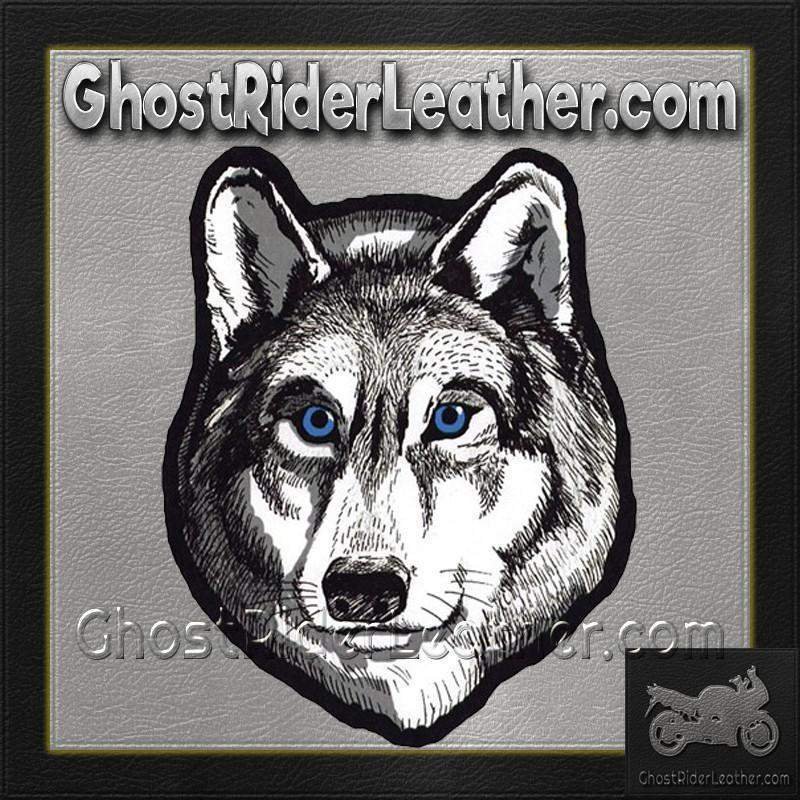 Large Wolf Head with Blue Eyes Patch / SKU GRL-PAT-A47-DL