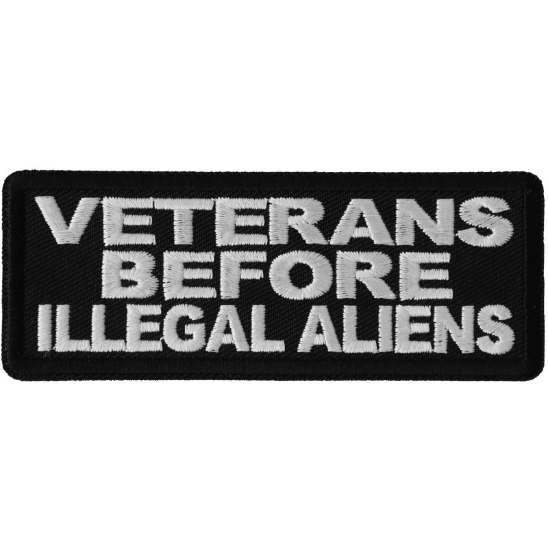 Veterans Before Illegal Aliens Patch - Buy One Get One Free - Vest Patch - P6692-DS