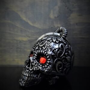 Sugar Skull Diamond - Pewter - Motorcycle Spirit Bell - Made In USA - SKU BB77-DS