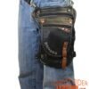 Leather Thigh Bag - Gun Pocket - Black - Touch of Brown - Motorcycle - AC1029-11-BRN2T-DL