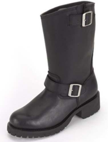 Leather Motorcycle Boots - Women's - Double Buckle - S11-LADIES-DL
