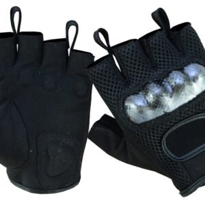 Mesh Motorcycle Gloves - Men's - Hard Knuckles - Biker - Fingerless - DS19-DS