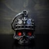 King Skull Diamond - Pewter - Motorcycle Gremlin Bell - Made In USA - SKU BB75-DS