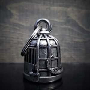 Caged Gremlin - Pewter - Motorcycle Ride Bell - Made In USA - SKU BB28-DS