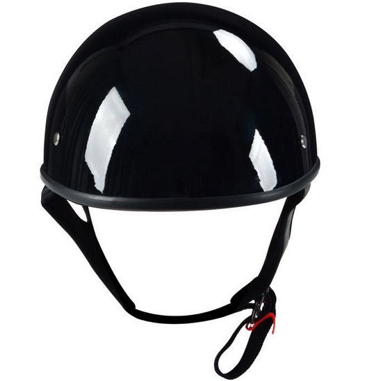 DOT Motorcycle Helmet - Matte Black - Shorty - Half - ULC-FX1-DL