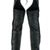 Leather Motorcycle Chaps - Men's - Up To 8XL - Distressed Brown - C4334-12N-DL