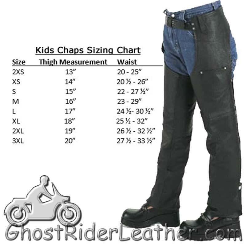 Kids Leather Chaps With Pocket / SKU KD360-DL