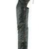 Leather Motorcycle Chaps - Men's - Up To 8XL - Distressed Brown - C4334-12N-DL