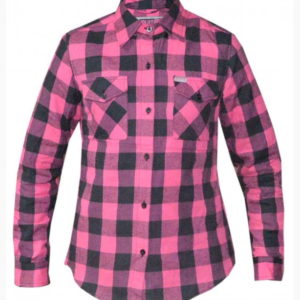 Flannel Motorcycle Shirt - Women's - Pink and Black - Up To Size 5XL - TW255-22-UN