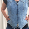 Denim Vest - Women's - Blue - Side Laces - Gun Pockets - AL2980-AL