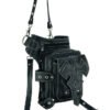 Black Leather Thigh Bag - Gun Holster Pocket - DS5852-DS