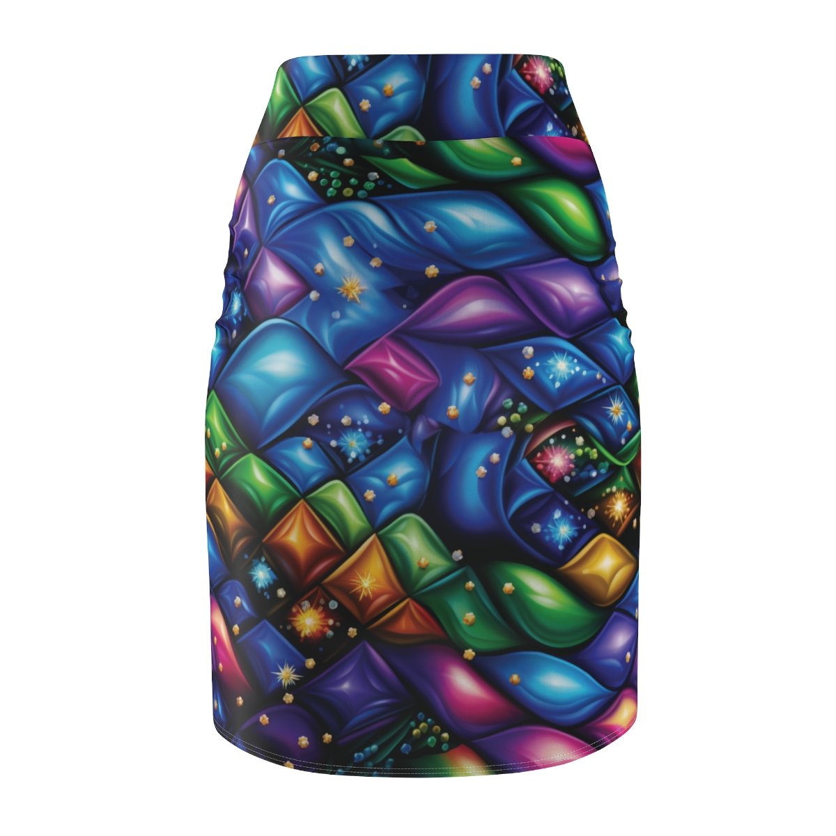Diamond Sparkle - Multi Color - Women's Pencil Skirt (AOP)