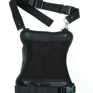 Black Leather Thigh Bag with Gun Holster Pocket - SKU DS5851-DS