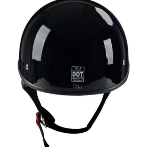 DOT Motorcycle Helmet - Matte Black - Shorty - Half - ULC-FX1-DL