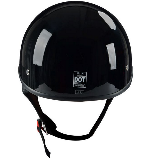 DOT Motorcycle Helmet - Matte Black - Shorty - Half - ULC-FX1-DL