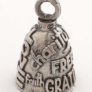 Charity - Pewter - Motorcycle Guardian Bell - Made In USA - SKU GB-CHARITY-P-DS