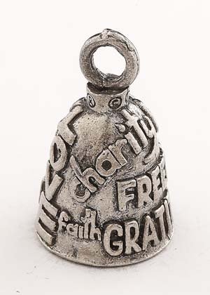Charity - Pewter - Motorcycle Guardian Bell - Made In USA - SKU GB-CHARITY-P-DS