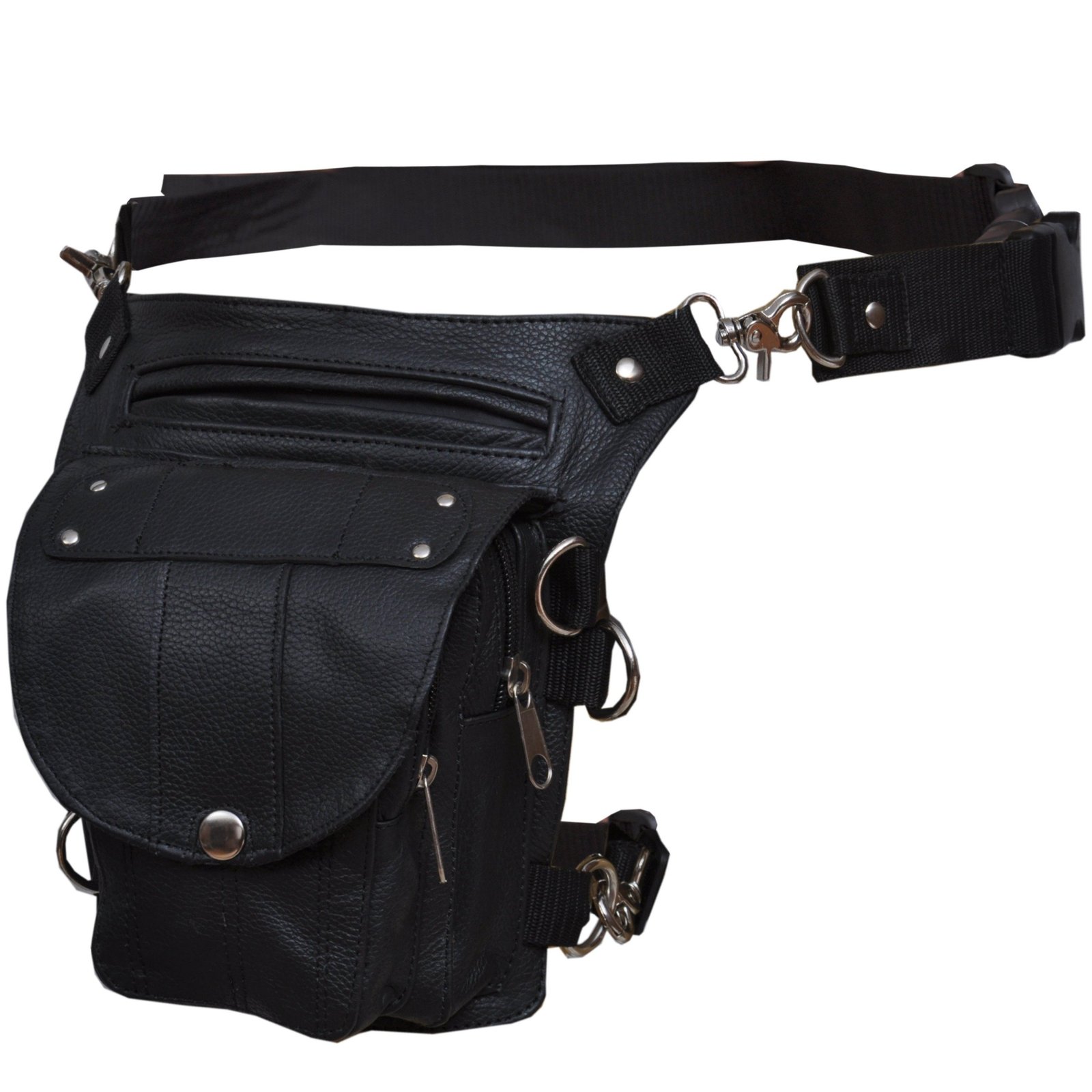 Leather Thigh Bags - Women's - Black - 2083-00-UN