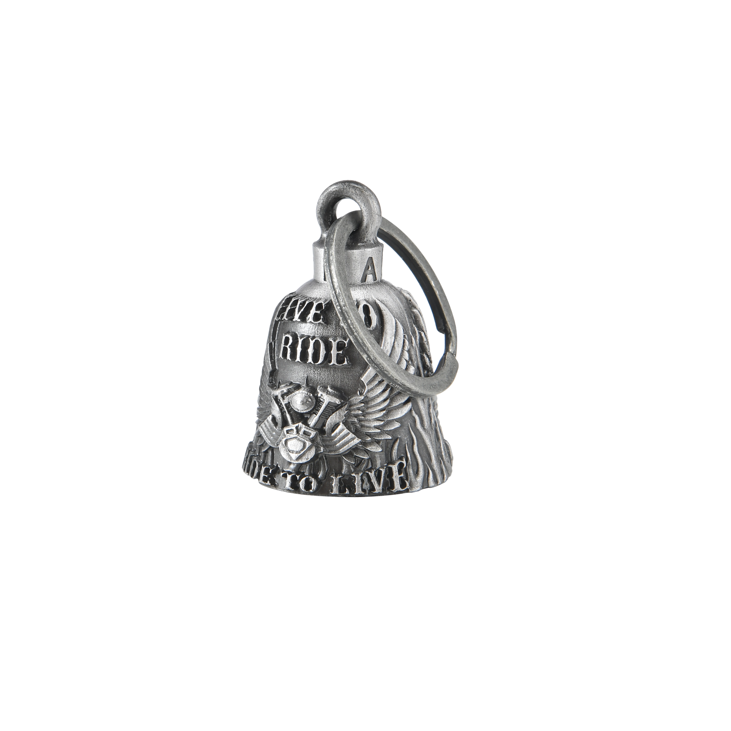 Motorcycle Ride Bell - 3D - Live To Ride - V-Twin - Spirit Bell - Gremlin - DBL26-L-DL