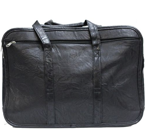 Laptop Bag - Messenger Bags - Black PVC - L14-DL