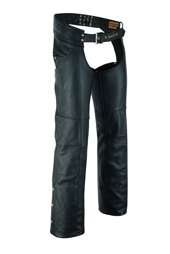 Leather Chaps - Men's - Big and Tall - Up To 5XL - Tall - Motorcycle - DS-447TALL-DS
