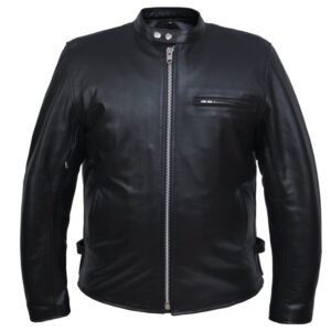 Leather Motorcycle Scooter Jacket - Men's - Biker - 502-00-UN