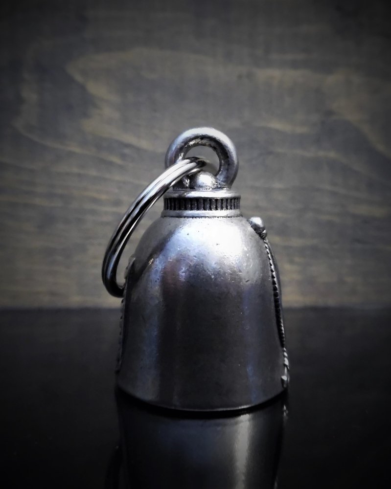 Eagle With USA Flag - Pewter - Motorcycle Ride Bell - Made In USA - SKU BB23-DS