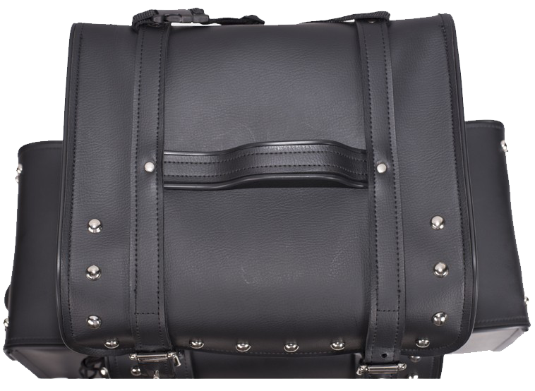 Large Sissy Bar Bag with Studs For Motorcycle Storage - SKU SB3-DL
