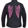 UNIK Ladies Nylon Textile Jacket With Hot Pink Wings - 3692-24-UN