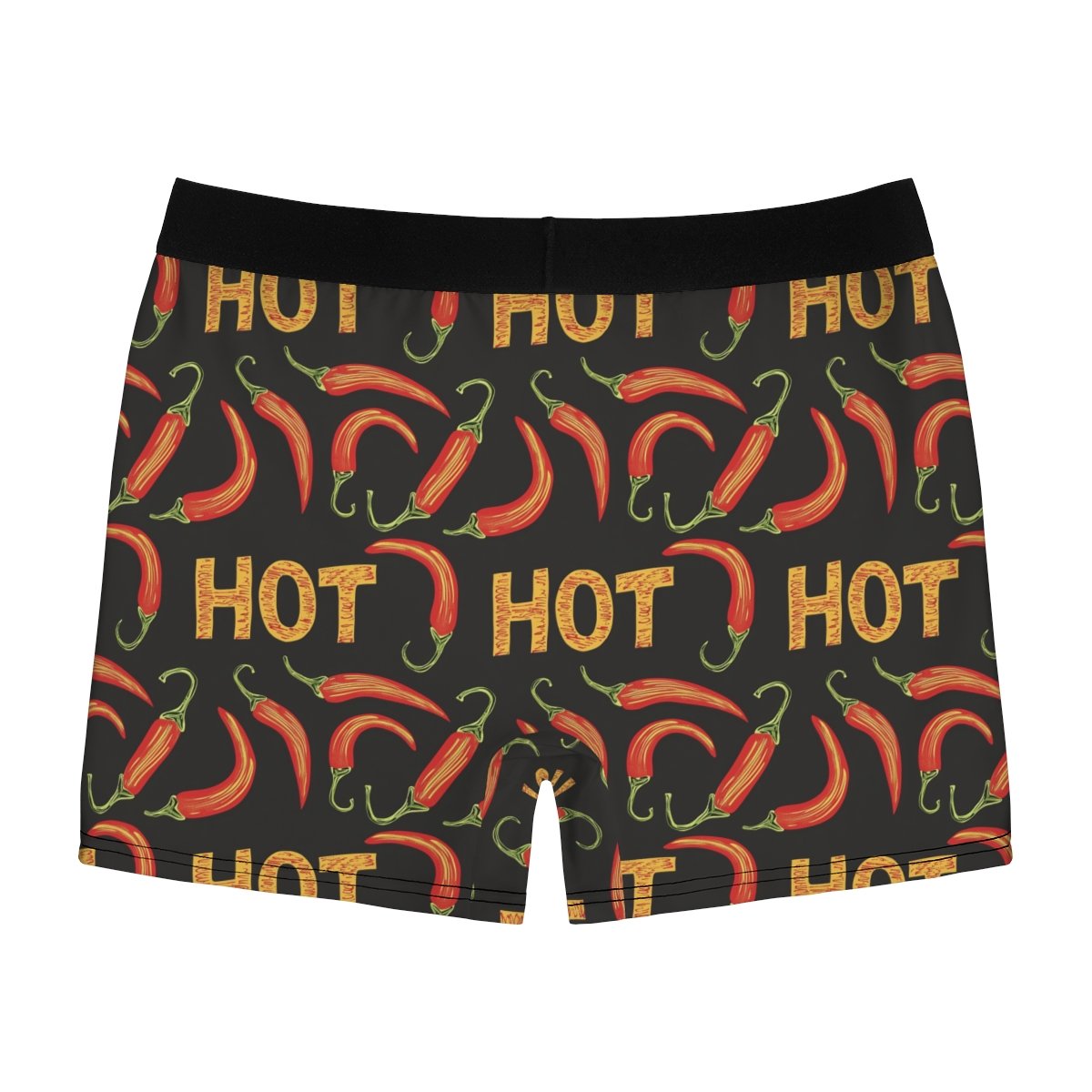 Doodle Hot Chili Peppers - Red Orange Green on Black - Men's Boxer Briefs (AOP)