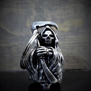 Grim Reaper - Pewter - Motorcycle Ride Bell - Made In USA - SKU BB54-DS