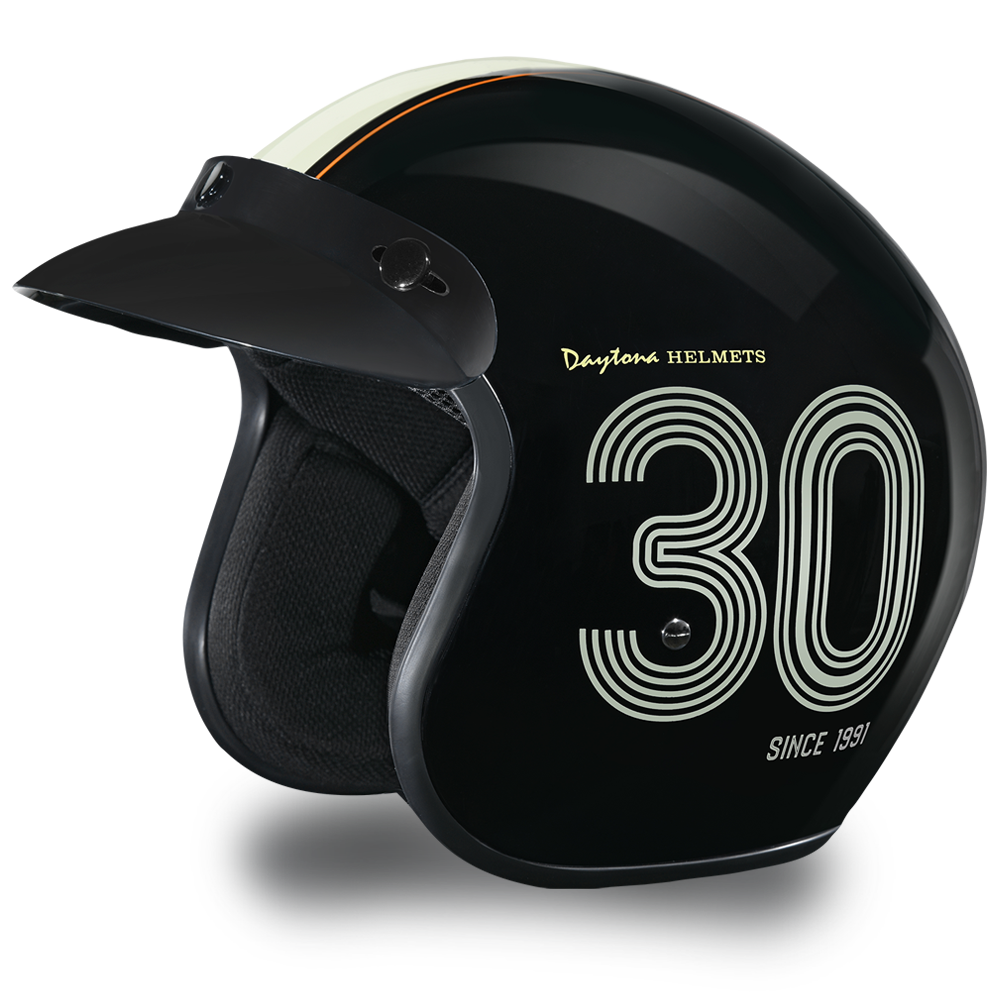 DOT Motorcycle Helmet - 30th Anniversary - Open Face - Daytona - DC6-DAY-DH