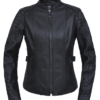 Leather Motorcycle Jacket - Women's - Lacing Design - Lambskin - 6829-00-UN