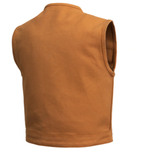 Canvas Motorcycle Vest - Men's - Tan - Up To 5XL - Lowside - FIM659CNV-FM