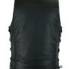 Leather Motorcycle Vest - Men's - Black - 10 Pocket - MV310-88-DL