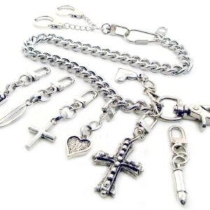 Clip On - Brass Knuckle - Add To Your Wallet Chain and More - K-BK-DS