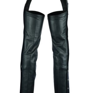 Leather Chaps - Men's - Motorcycle - Unisex - 2 Jean Style Pockets - Up To 5XL - DS-402-DS