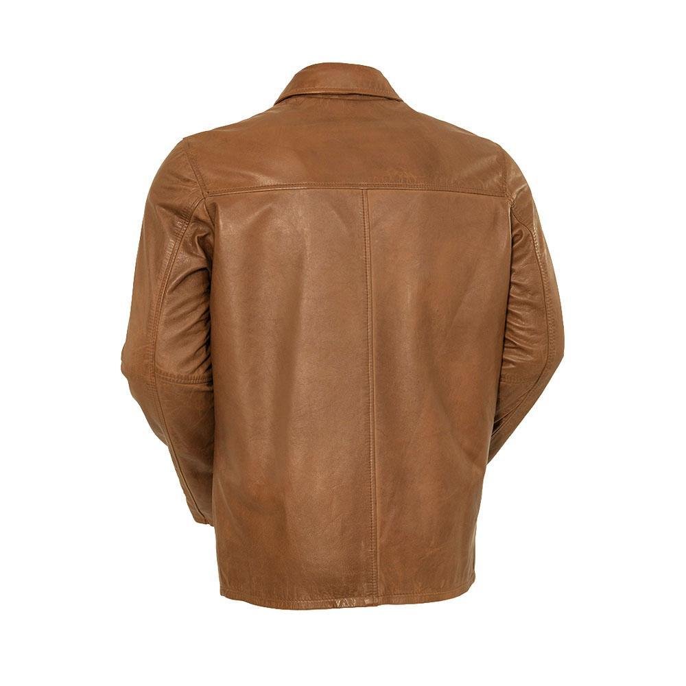 Indiana - Men's Leather Blazer Jacket in Whiskey or Black - WBM2058