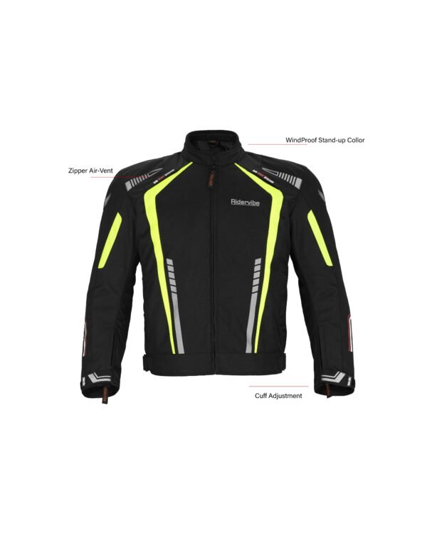 Motorcycle Jacket - Men's - Racer - Nylon Mesh - FS-SP1301-NEON-DL