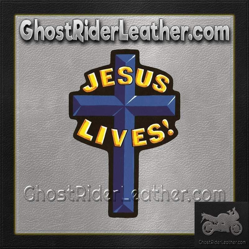 Jesus Lives Cross Christian Biker Patch / SKU GRL-PAT-A42-DL