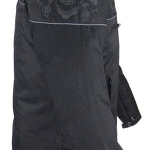 Textile Motorcycle Jacket - Reflective Skulls - Up To 64 - Concealed Carry Pockets - MJ825-CC-DL