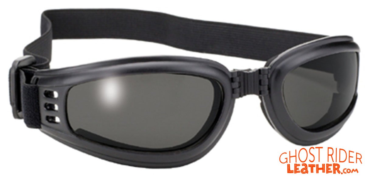 Goggles - Smoke Lens - Folding - Motorcycle Eyewear - 4520-SMOKE-DS