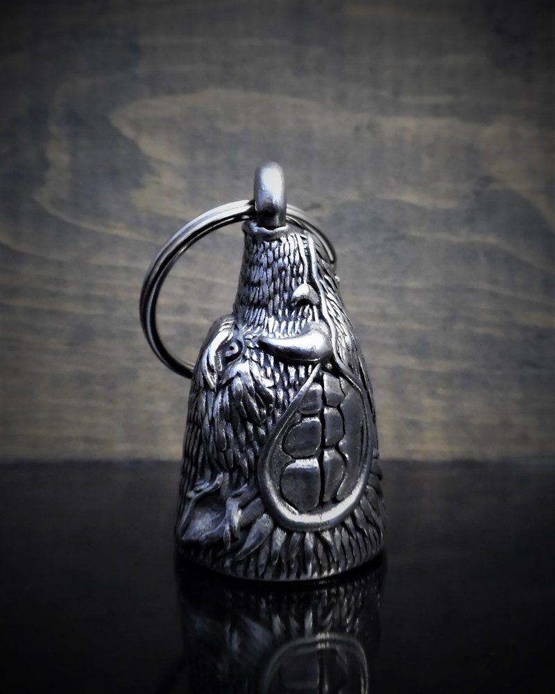 Hog Head - Pewter - Motorcycle Spirit Bell - Made In USA - SKU BB35-DS