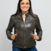 Leather Jacket - Women's - Many Colors - Favorite - WBL1025-WB