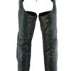 Leather Motorcycle Chaps - Men's - Up To 8XL - Distressed Brown - C4334-12N-DL