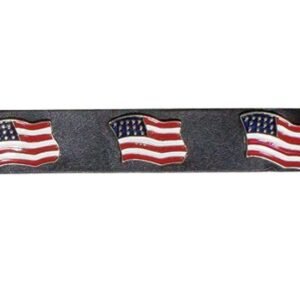 Pair of Biker Boot Chains - American Flag - Motorcycle - BC6-DL