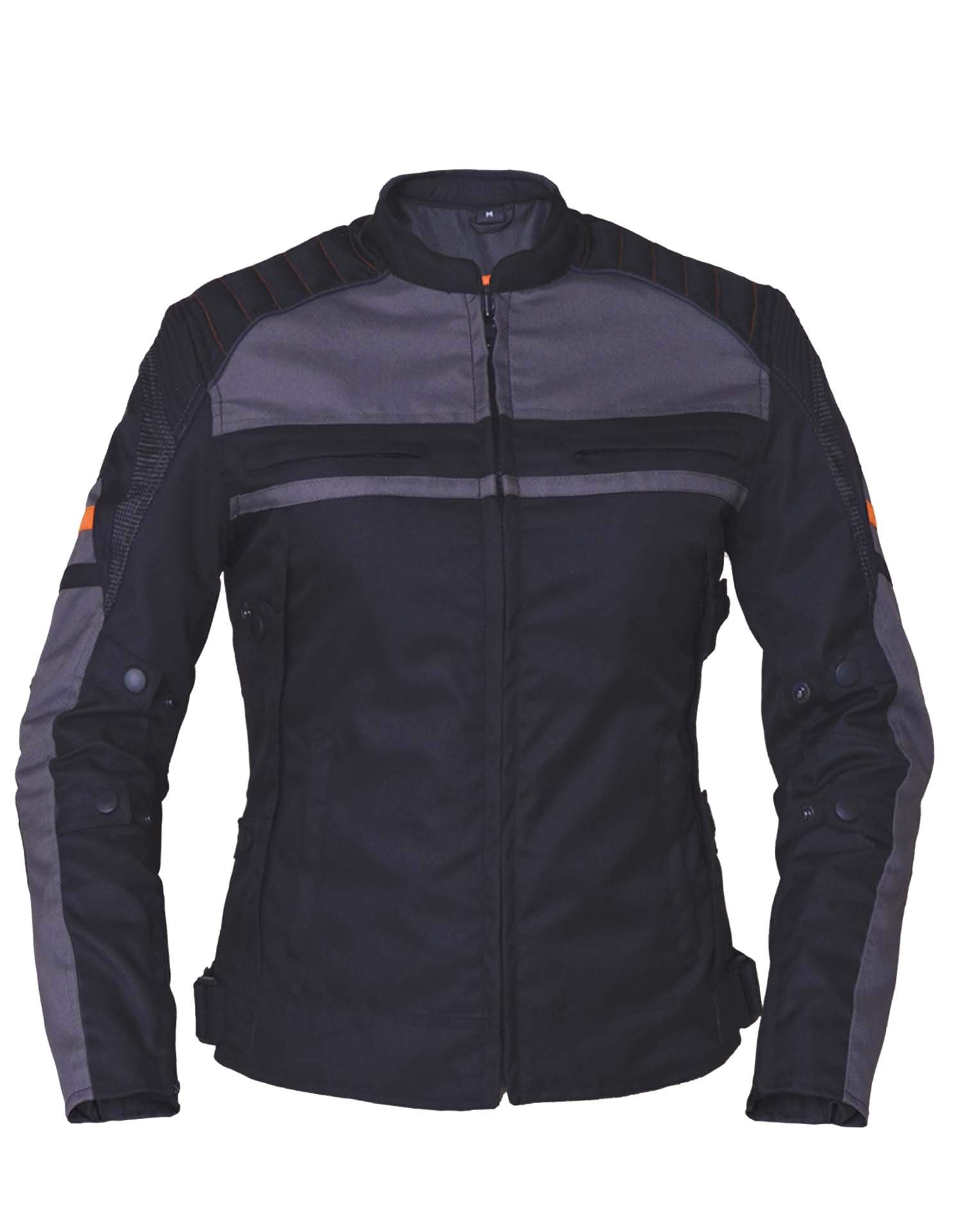 Women's Nylon Textile Jacket - Racing Style - SKU 3673-16-UN