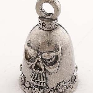 Skull - Pewter - Motorcycle Guardian Bell® - Made In USA - SKU GB-SKULL-DS