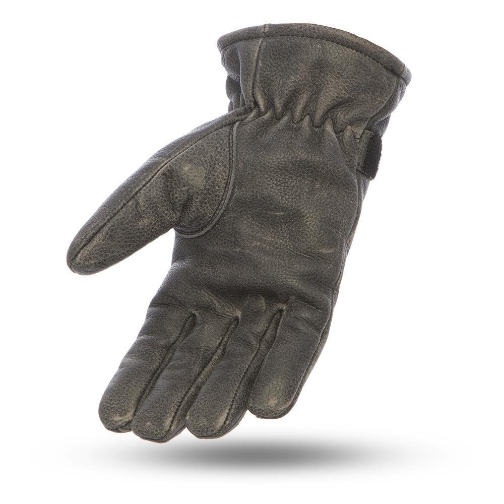 Leather Motorcycle Gloves - Men's - Distressed - Teton - FI205-FM