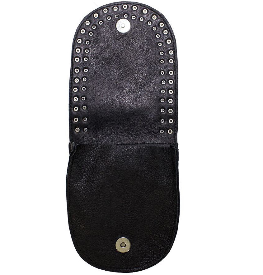 Belt Bag - Leather Purse - Studs Design - Small Handbag - BAG31-11-DL